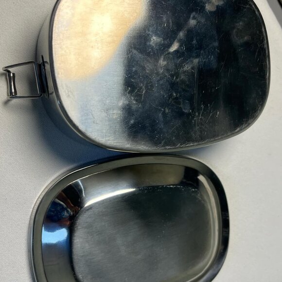 Stainless Metal Bento Box No Inserts Lunchable Snack Carrier Minimalist Vibes - Picture 7 of 9